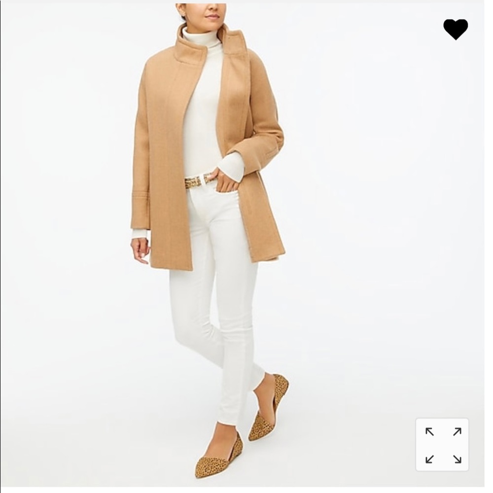 NWT JCREW Factory City Coat heather acorn size 6